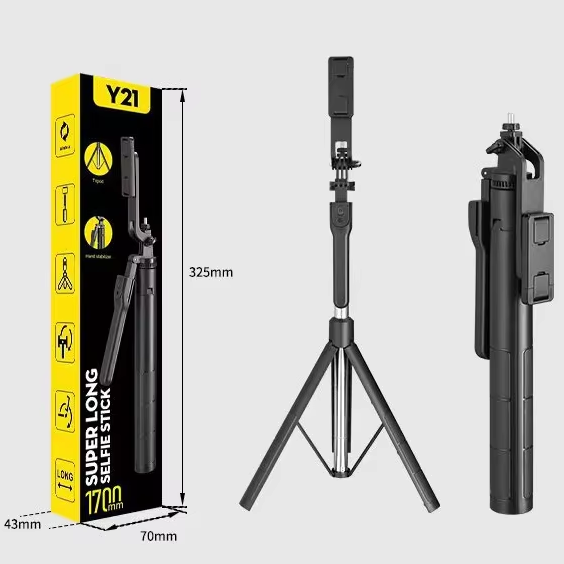 1.7 Meter Selfie Stick Foldable Portable Wireless for Bluetooth Phone Video Camera Tripod Holder