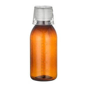 Botella farmacéutica de PET ámbar de 150 ml a prueba de luz, vacía, <span class=keywords><strong>para</strong></span> <span class=keywords><strong>jarabe</strong></span> <span class=keywords><strong>para</strong></span> <span class=keywords><strong>la</strong></span> <span class=keywords><strong>tos</strong></span>, envase de líquido oral <span class=keywords><strong>para</strong></span> embalaje médico al por mayor - Product Image 1