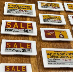 Etiquetas de Precio Electrónicas Inteligentes Inalámbricas de 2.13 Pulgadas, 2.66 Pulgadas y 2.9 Pulgadas, Sistema ESL para Accesorios de Almacén y Suministros de Supermercado - Product Image 1