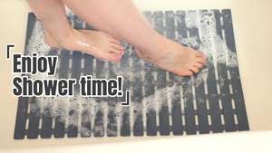 Alfombrilla de Ducha Antideslizante con Orificios de Drenaje, para Bañera <span class=keywords><strong>y</strong></span> Plato de Ducha, Secado Rápido, Agarre Extra para Duchas de Pie - Product Image 2