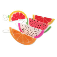Éponge de bain en forme de pastèque, peut être personnalisée, jouets de bain pour enfants, exfoliants, pochette de douche, lot de 50 pièces, Luffa
