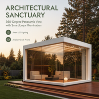 Gazebo motorisé en aluminium, design écologique, pour balcon, cour, espaces événementiels, durable et personnalisable