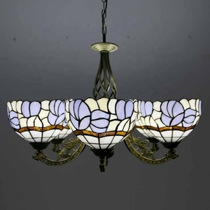 Lámpara Colgante Floral LongHuiJing de 6 Luces, Estilo Tiffany, Vidrio Artístico Teñido, Lámpara Colgante Retro Creativa - Product Image 3