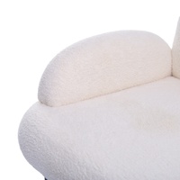 Fauteuil d'appoint moderne blanc Fauteuil de loisirs de luxe simple relax élégant en velours pour chambre et salon Caractéristique douce