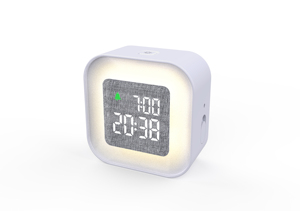 LED Digital Alarm Clock Adjustable Backlight Cloth Display Mood <b>Light</b> Electronic Time Snooze Table Desk <b>Wall</b> Retro Alarm Clock - Product Image 2