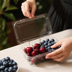 Clear Ventilated PET <b>Plastic</b> Boxes <b>Food</b> Grade PET Boxes Disposable Stackable <b>Plastic</b> <b>Container</b> for Retail Packaging of Blueberry - Product Image 3