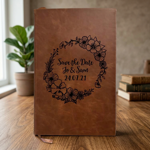 Personalized Custom <b>Leather</b> A5 Eco-Friendly Business Style Engraved Black Letterpress Printed Journal Notebook Students Liviya - Product Image 1