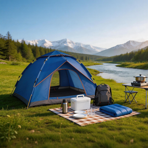 <span class=keywords><strong>Tente</strong></span> de camping automatique à ouverture rapide pour <span class=keywords><strong>1</strong></span>-<span class=keywords><strong>2</strong></span> personnes, double couche, imperméable, pour la randonnée en plein air, le trekking et les voyages légers - Product Image 2