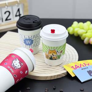 Funda de Papel Corrugado Simple Personalizada, Doble Pared, Desechable, Biodegradable, Ecológica, para Vasos de Café, con Logotipo para Bebidas Calientes para Llevar - Product Image 3