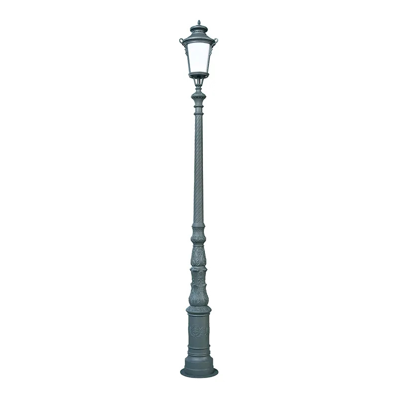 Aluminium Straatverlichting Pole Solar Antieke Lamp Post Outdoor Tuin Decoratieve Licht Pole RHS-17303