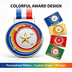 Médailles personnalisées en alliage de zinc avec logo 3D, vente directe d'usine, médailles sportives or, argent, bronze pour les finalistes de marathon - Product Image 3