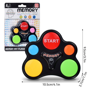เครื่องเกมฝึกความจำสำหรับเด็ก จูมอน พร้อมไฟ LED เอฟเฟกต์เสียง ของเล่นแบบอินเทอร์แอคทีฟสำหรับหลายคน ฝึกการประสานมือและตา - Product Image 5