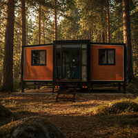 Maison conteneur modulaire préfabriquée extensible et portable, directement de l'usine, avec cuisine, chambre, salle de bain et bureau pour l'habitation
