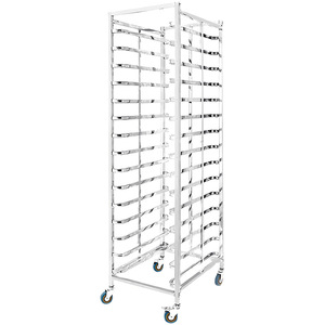 Chariot de cuisson commercial en acier inoxydable argenté pour plateaux, chariot de séchage pour pain et toasts, vente directe usine - Product Image 2