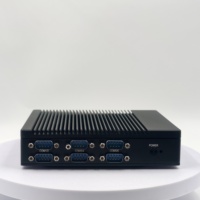 Mini PC de bureau sans ventilateur avec Intel Celeron J6412, 2 LAN, 6 COM, 6 USB, DP, SSD, Windows 11, intégré industriellement