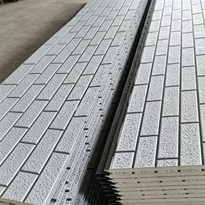 Paneles sándwich de espuma <span class=keywords><strong>PUR</strong></span> con relieve 3D de 20 mm de grosor, paneles decorativos para revestimiento de paredes, para fachadas exteriores de hoteles y villas privadas. - Product Image 1