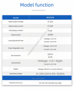 Haoyi HY6722 <strong>Programmable</strong> Dc Power Supply With 80V/20A/400W Power Output - Product Image 5