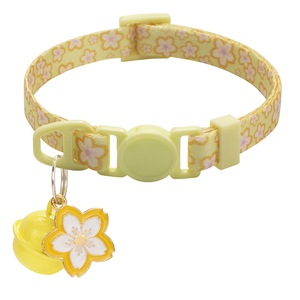 <span class=keywords><strong>Collare</strong></span> per Gatti in Poliestere con Stampa Fiori di Ciliegio, Campanello e Fibbia di Sicurezza - Tessuto Morbido per Gatti Piccoli e Medi, Disponibile in 4 Colori - Product Image 3