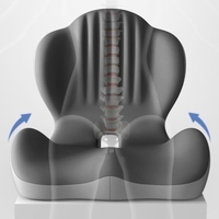 Coussin de siège en mousse à mémoire de forme intégré avec support dorsal – Ensemble orthopédique de coussins de siège et lombaires pour chaise de bureau et de voiture (vente en gros)