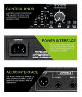 Égaliseur Audio Professionnel Gooermi 215, Égaliseur Graphique 2x15 Bandes, Égaliseur de Puissance pour Studio d'Enregistrement