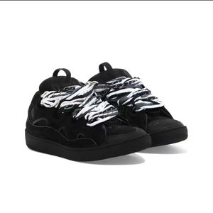 Ultima moda di lusso di alta qualità Lanvens <span class=keywords><strong>Sneakers</strong></span> per gli uomini delle donne Design classico in vera <span class=keywords><strong>pelle</strong></span> con rivestimento in maglia plantare in PVC - Product Image 5