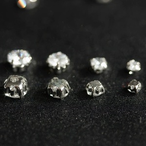 <span class=keywords><strong>Swarovski</strong></span> phụ kiện 1088 Áo kính tròn Rhinestone tùy chỉnh thiết lập khung đề nghị Nhẫn Cưới Valentine người yêu Quà Tặng - Product Image 3