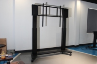 Support TV mobile professionnel robuste, capacité 300 kg, chariot roulant réglable en hauteur pour tableau blanc interactif