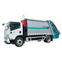 Camion de compression des déchets de 8 m³ FAW J6F à châssis léger pour l'élimination des ordures urbaines