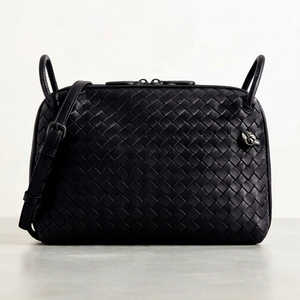 Gravs Trendy Genuine Leather Woven Crossbody Bag Luxury Handcrafted Camera <b>Purse</b> Custom Logo Women's Shoulder Bag Vintage <b>Zip</b> - Product Image 1