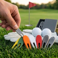 Outil de réparation de divots de golf en plastique en gros, fourche légère et durable pour la réparation des greens avec logo personnalisé, cadeau de golf en gros