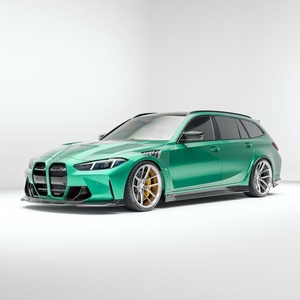 Kit carrosserie en fibre de carbone sèche pour BMW G81 M3 Touring, comprenant lèvre avant, diffuseur, spoiler, jupes latérales et capot en fibre de carbone pour M3 Touring - Product Image 2