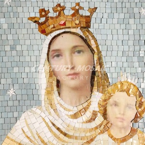 Centurymosaic Tùy Chỉnh Tay Cắt Hình Ảnh Mô Hình Văn Hóa Thủy Tinh Nghệ Thuật Gạch <span class=keywords><strong>Mosaic</strong></span> Tường Trang Trí Thái Lan Nhà Máy - Product Image 4