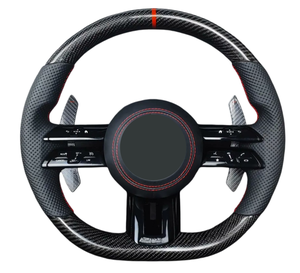 Volant sport AMG en cuir et fibre de carbone OLED pour Mercedes Benz C E S GLE GLS GLC <span class=keywords><strong>CG3</strong></span> G63 W213 W222 W205, nouvelle version améliorée - Product Image 3