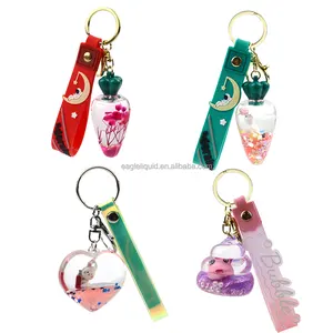 מצוף בתוך מלא אקווה אקריליק נוזל Keychain