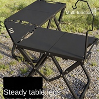 Table tactique pliante multifonctionnelle d'extérieur en acier au carbone, légère, idéale pour le camping, la vente de nourriture de rue, les pique-niques, les repas, les voyages