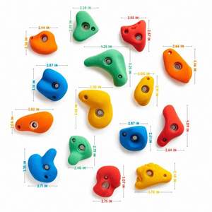 Juego <span class=keywords><strong>de</strong></span> mano <span class=keywords><strong>de</strong></span> pared <span class=keywords><strong>de</strong></span> escalada en roca duradero con diseño <span class=keywords><strong>de</strong></span> agarre personalizado para equipo <span class=keywords><strong>de</strong></span> gimnasio Ninja Course y Boulder - Product Image 3