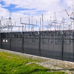Palisade bức tường an ninh cao hàng rào thép cong hàng đầu palisade pales hàng rào thành phần - Product Image 5