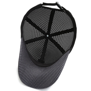 Wholesale Custom Patch Logo 6 Panel Summer Breathable Polyester Mesh Unisex Baseball Cap Sports Caps Sun <b>Hat</b> for Women Men - Product Image 5