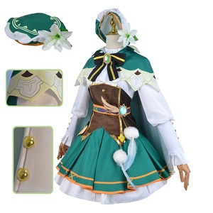 Disfraz de Cosplay de Venti del Juego de Anime Genshin Impact para Adultos/Niños, Peluca, Zapatos, Vestido Lolita, Disfraz para Fiesta de Halloween - Product Image 3