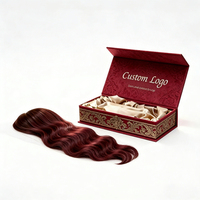 Boîtes magnétiques personnalisées pour emballages capillaires, coffrets de luxe pour cheveux, boîtes pliables pour perruques avec logo, fournisseur d'emballages en papier