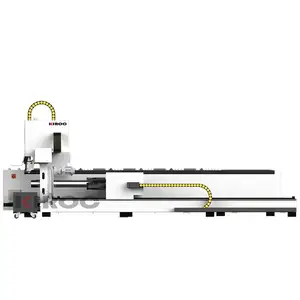 KIROC mesin pemotong tabung logam kualitas tinggi, mesin pemotong Laser tabung persegi bulat