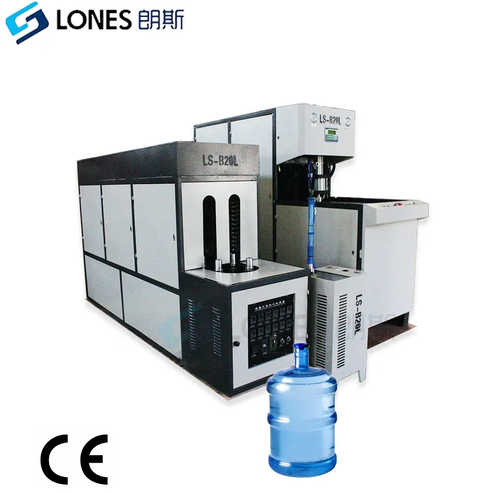 LS-B20L Manual Plastic Pet Water Bottle Blow Moulding Machine 10L 15L 20L 3 To 5 Gallon PET Bottle Machine Factory 120BPH