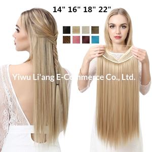 Extension <span class=keywords><strong>per</strong></span> Capelli Lunghi e Lisci Multicolore Sfumato, Regolabile e Invisibile, Stile Europeo-Americano <span class=keywords><strong>per</strong></span> Parrucche Femminili - Product Image 2