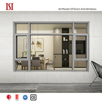 Top marque moderne ménage ouverture vers l'extérieur fenêtres à battant résistant aux intempéries motif horizontal moustiquaire pour chambres persienne