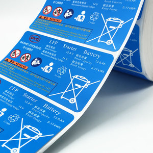 Tùy chỉnh AAA Alkaline Pin 12.6V nhiệt co lại nhãn nhiệt độ cao chịu mài mòn Pin PVC tự dính Nhãn dán nhãn - Product Image 4