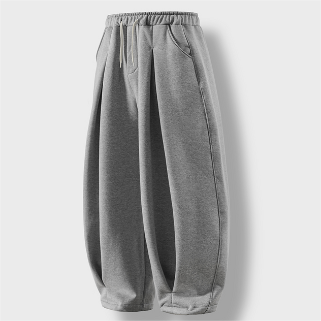Custom New Design Gray Baggy Pants Wide Leg Straight Sweatpants Balloon Pants Embroidered Logo Unisex
