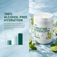 Aeglewell Créatine Monohydrate Électrolytes Poudre d'Hydratation 300g Saveur Citron Menthe Vodka Sans Alcool Force Puissance Performance