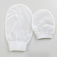 Gant de bain exfoliant en satin tendance pour la maison, vente en gros, marque privée, élimine les peaux mortes et la saleté, gants de gommage corporel confortables