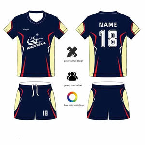 Uniformes de Voleibol Unisex Transpirables y Cómodos de Poliéster 100% de Fábrica, Camisetas de Cuerpo Entero con Impresión Personalizada por Inyección de Tinta - Product Image 3