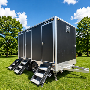 Remolque <span class=keywords><strong>de</strong></span> Baño <span class=keywords><strong>de</strong></span> Diseño Moderno, Baño Móvil para Bodas <span class=keywords><strong>de</strong></span> Lujo al Aire Libre y Galas VIP, Baño Portátil Compatible con Energía Solar para Glamping - Product Image 1